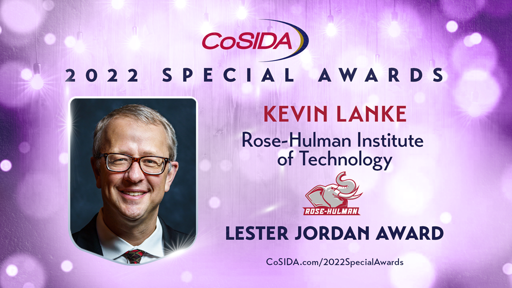 2022 Special Awards Salute: Kevin Lanke (Rose-Hulman), Lester Jordan Award